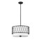 Z-Lite Dalton 3 Light Pendant, Matte Black & White 198-17MB - alternate 2